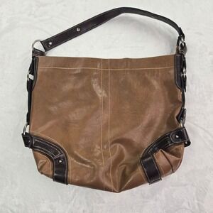 BUENO Faux Leather Brown Shoulder Bag Purse Single Strap